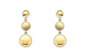 Earrings 18kt Yellow Gold Disc Drops