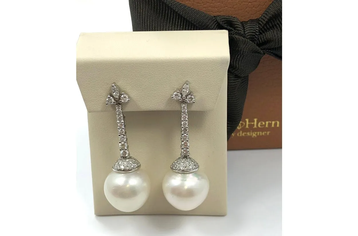 Earrings Timeless South Sea Pearls & Diamonds