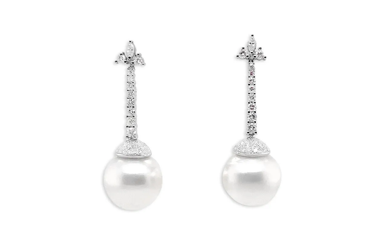 Earrings Timeless South Sea Pearls & Diamonds