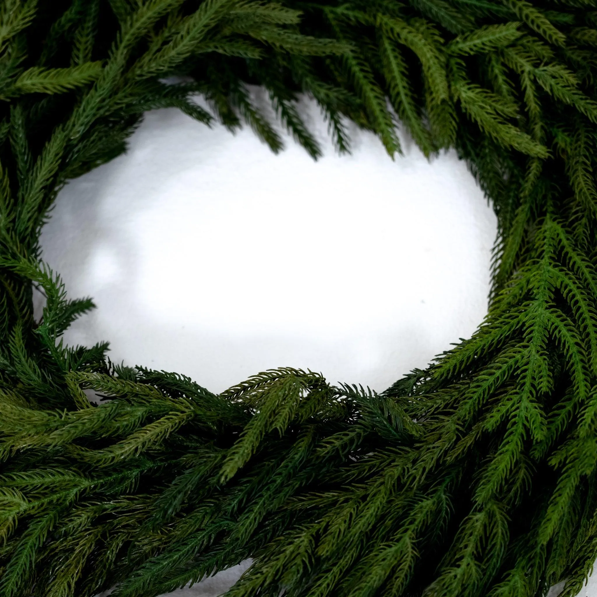 Faux Norfolk Pine Wreath - 15"