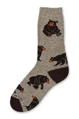 FBF Bear Poses Marbled Grey Socks