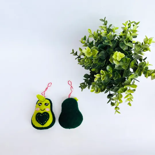 Felt Avocado Ornaments