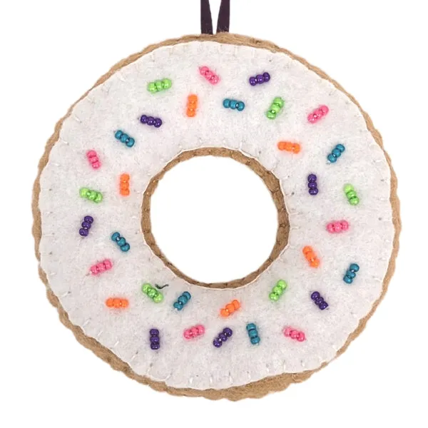 Felted Donut Ornament