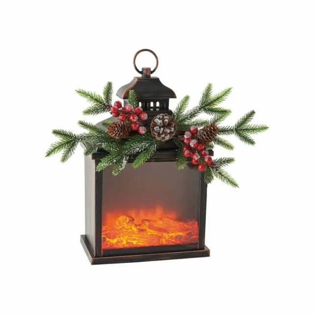 Fire Light Lantern Gift Box Fireplace