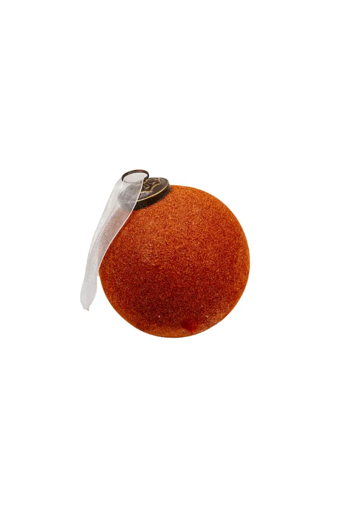 Flocked Ball Ornament