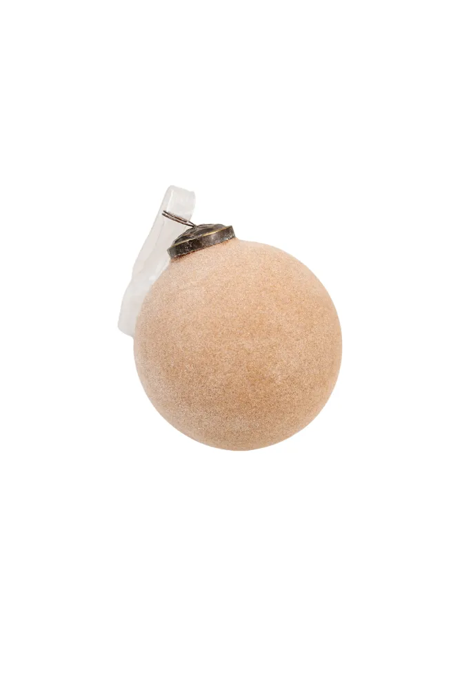 Flocked Ball Ornament