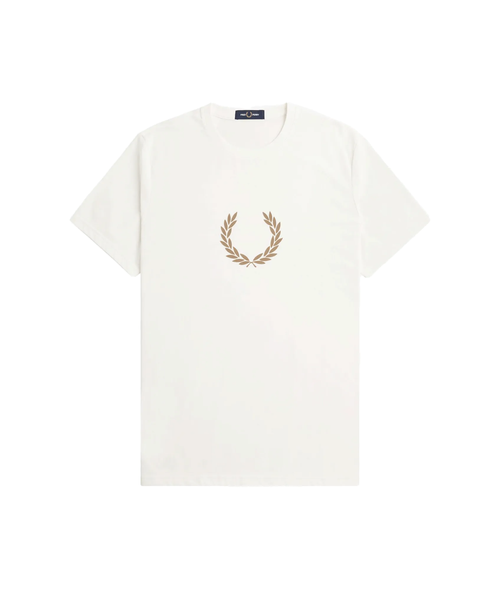 Flocked Laurel Wreath T-Shirt - White