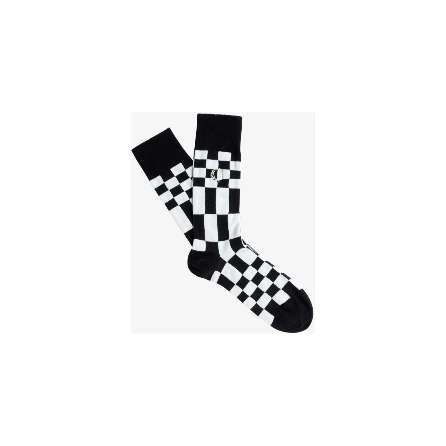 Fred Perry C8151 Chequerboard - Black / White - Socks