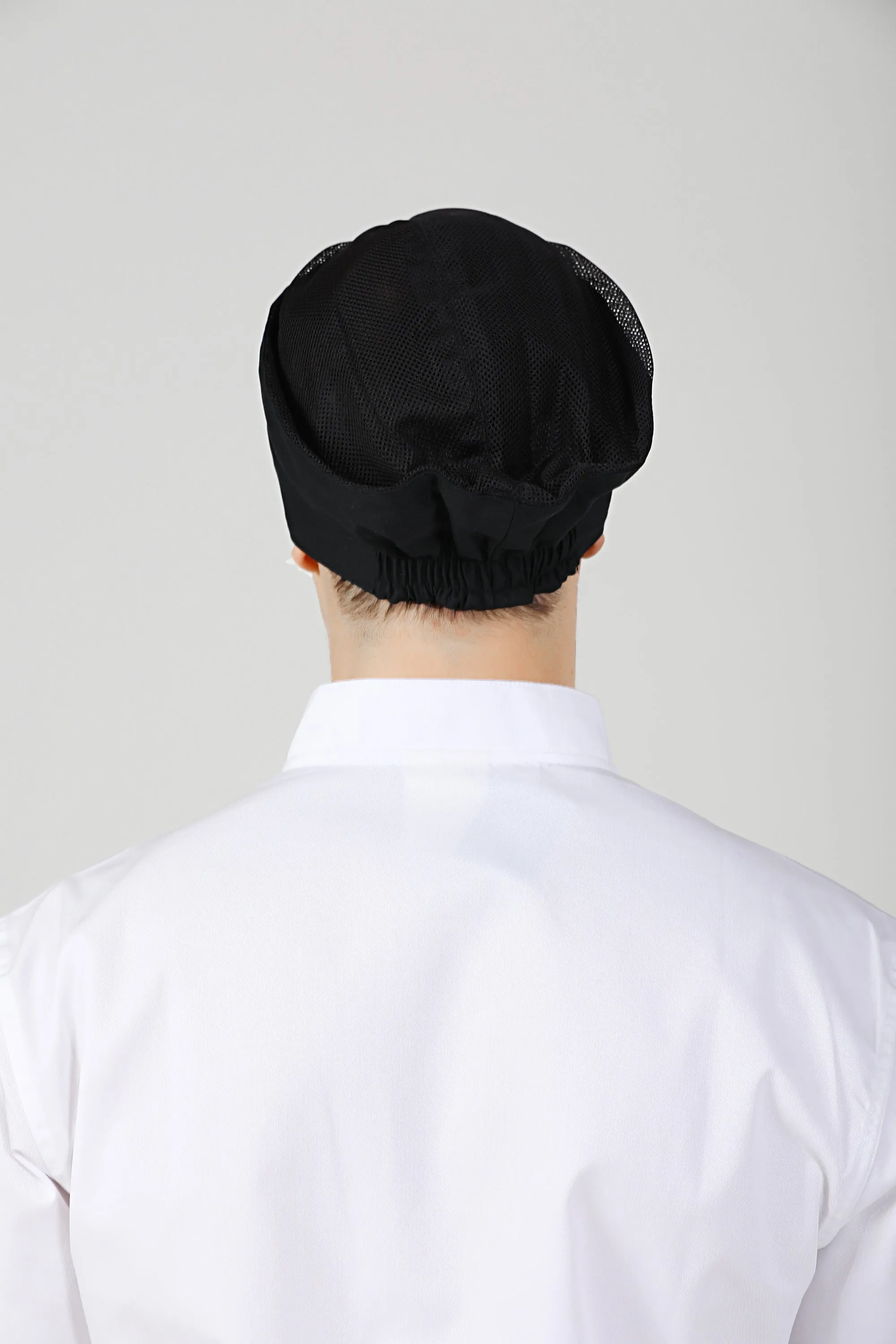 Freesia Black Chef Beanie, Vent