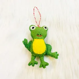 Frog Felted Christmas Ornaments