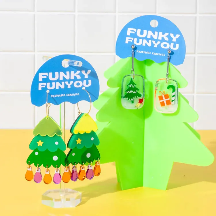 Funky Fun You - Christmas Tree Earrings