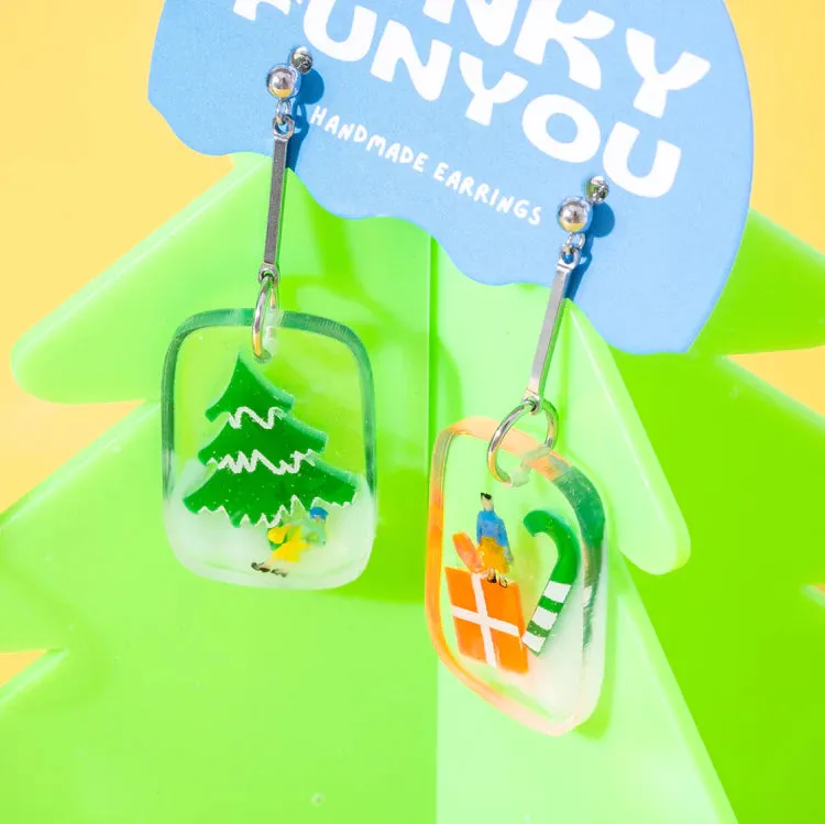 Funky Fun You - Christmas Tree Earrings