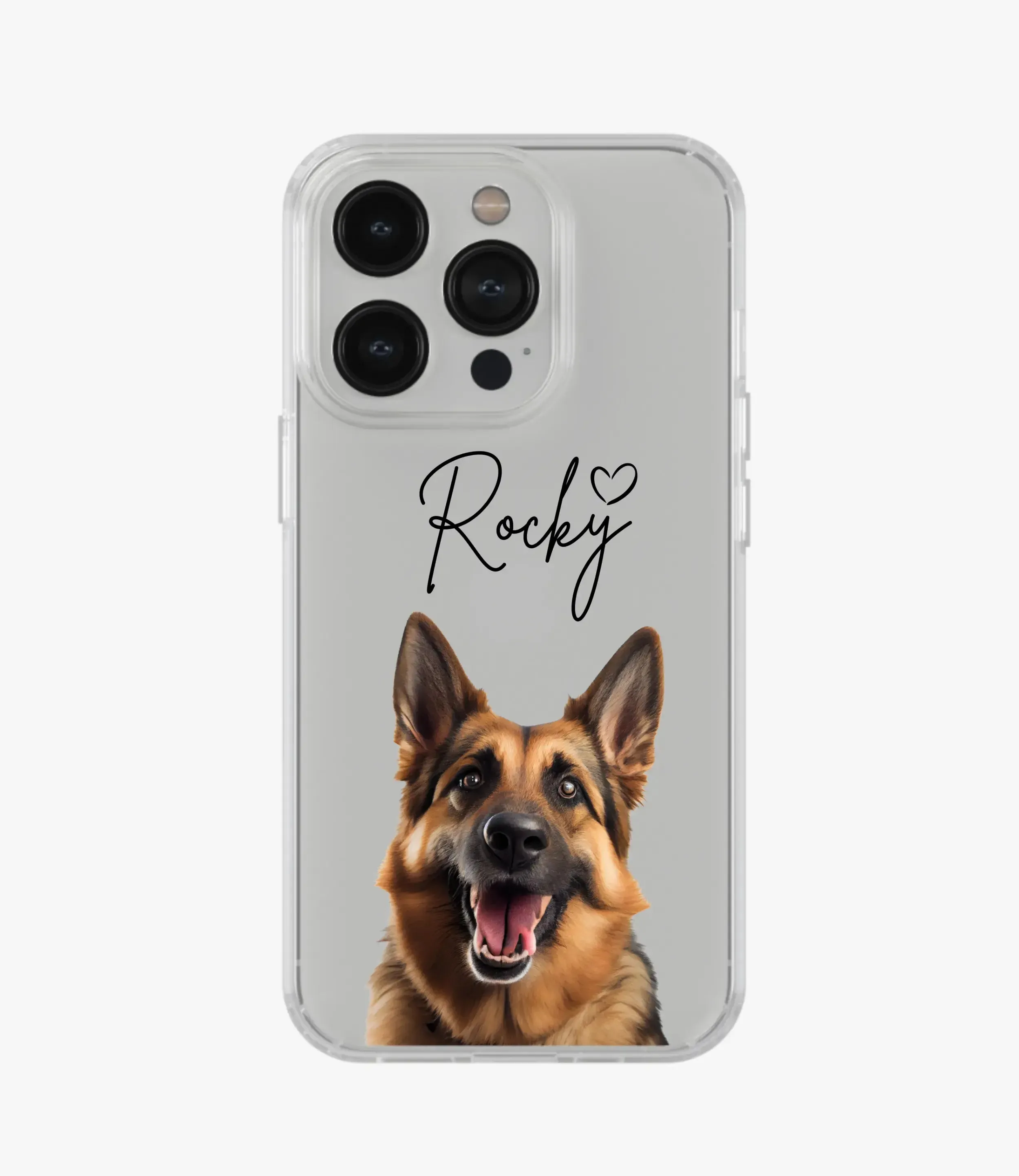 German Shepherd Custom Name Silicone Case