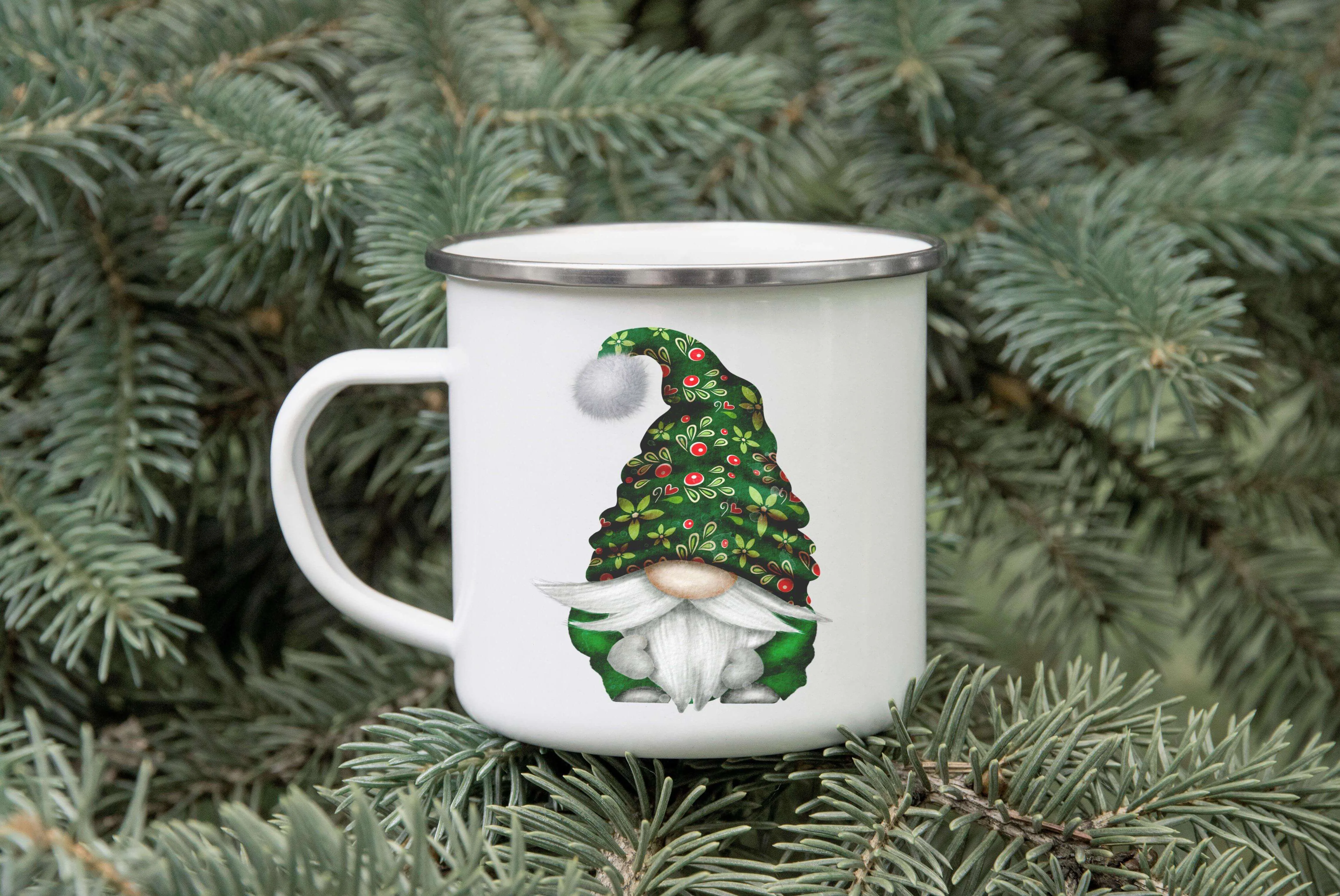 Gnome Christmas Enamel Mug