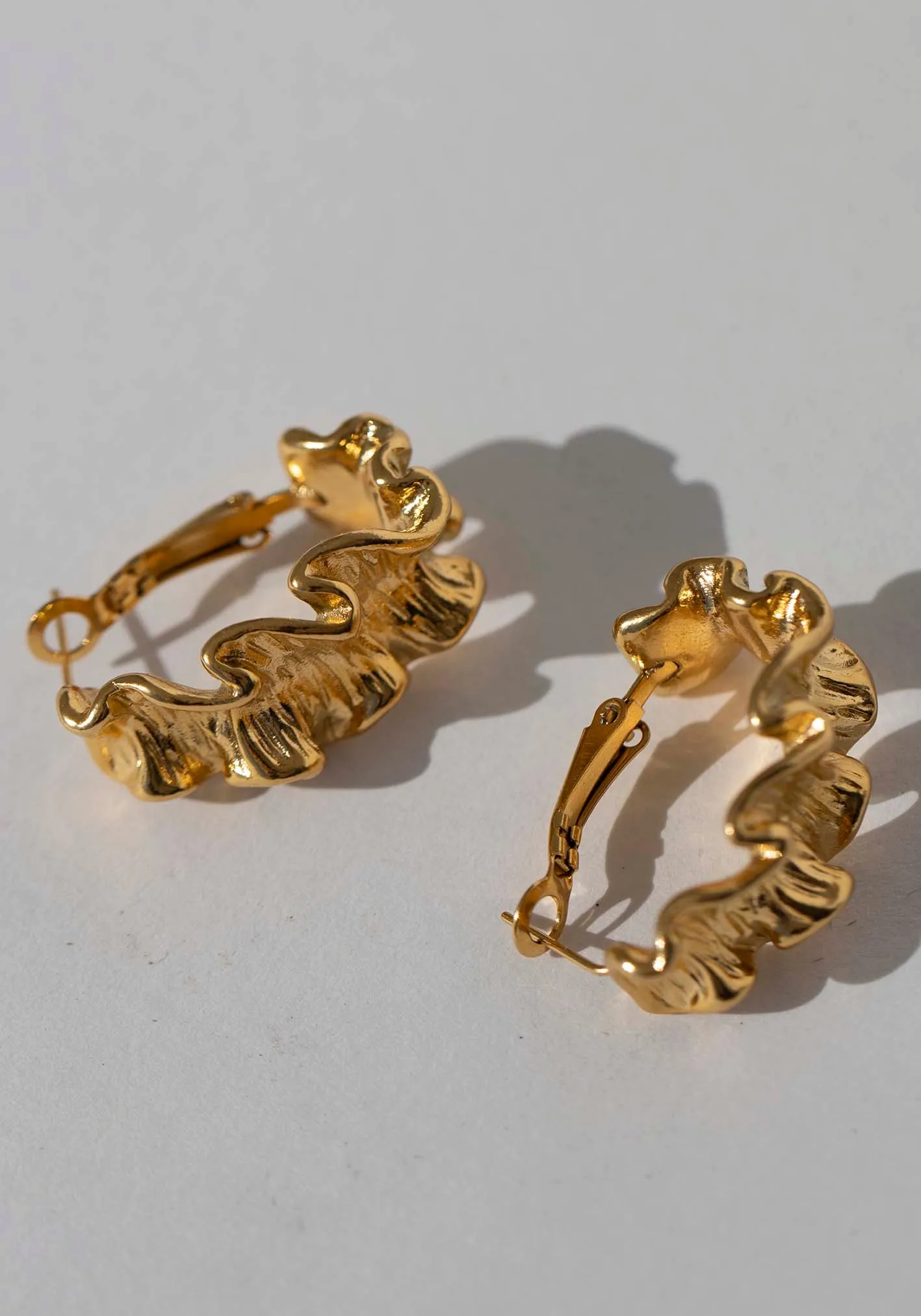 Golden Wreath Hoop Earrings