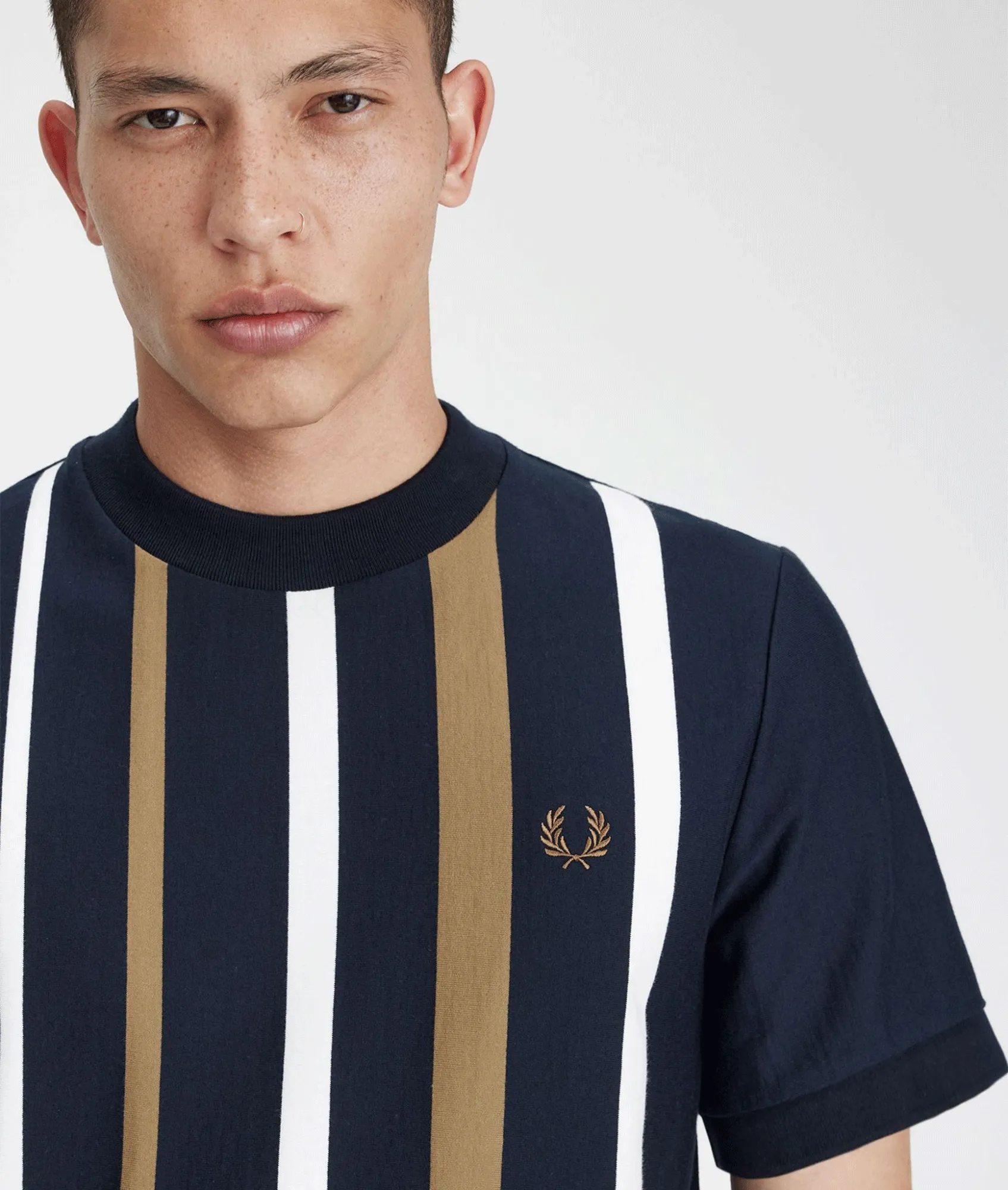 Gradient Stripe T-Shirt - Navy