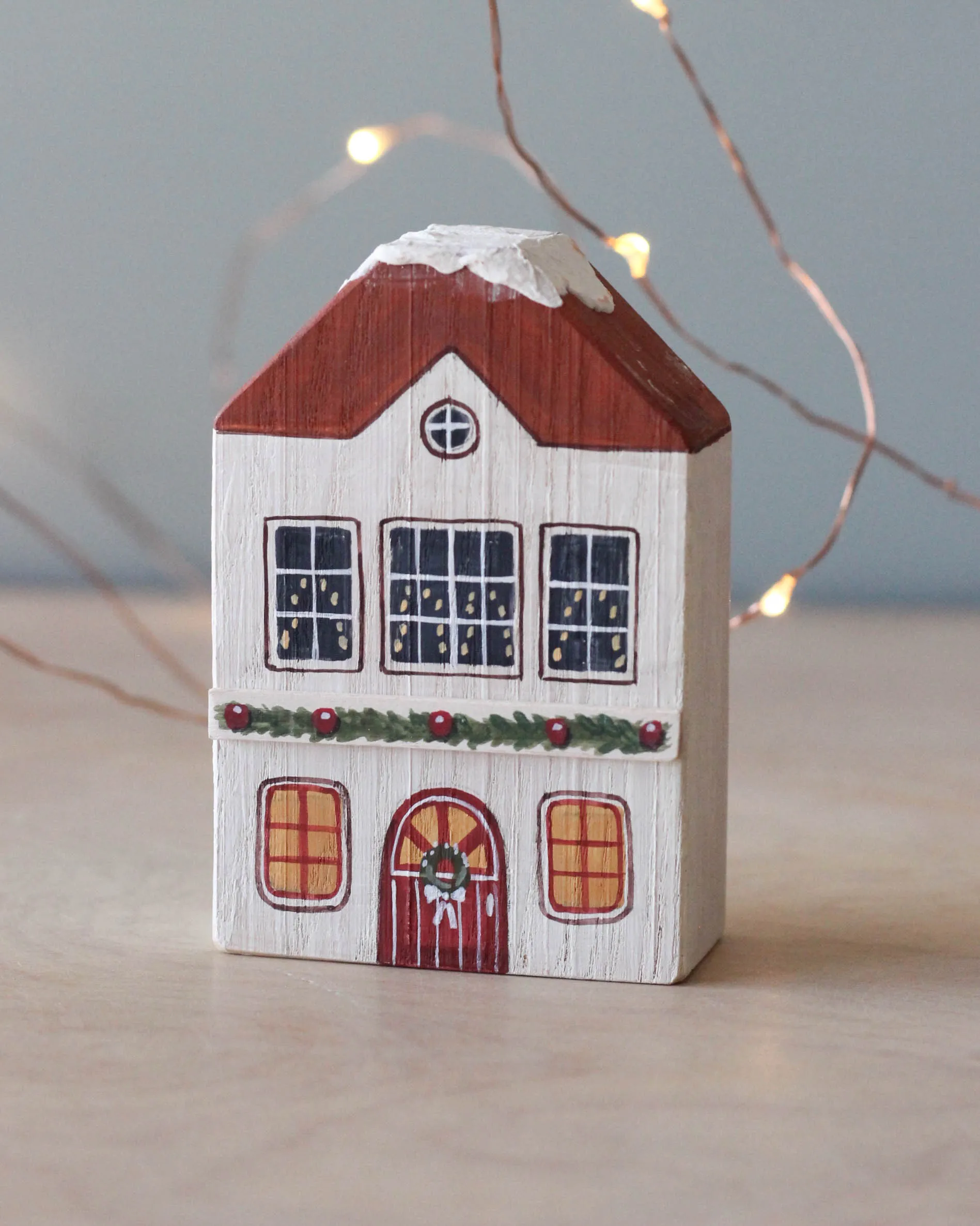 Handmade Wooden Christmas Village