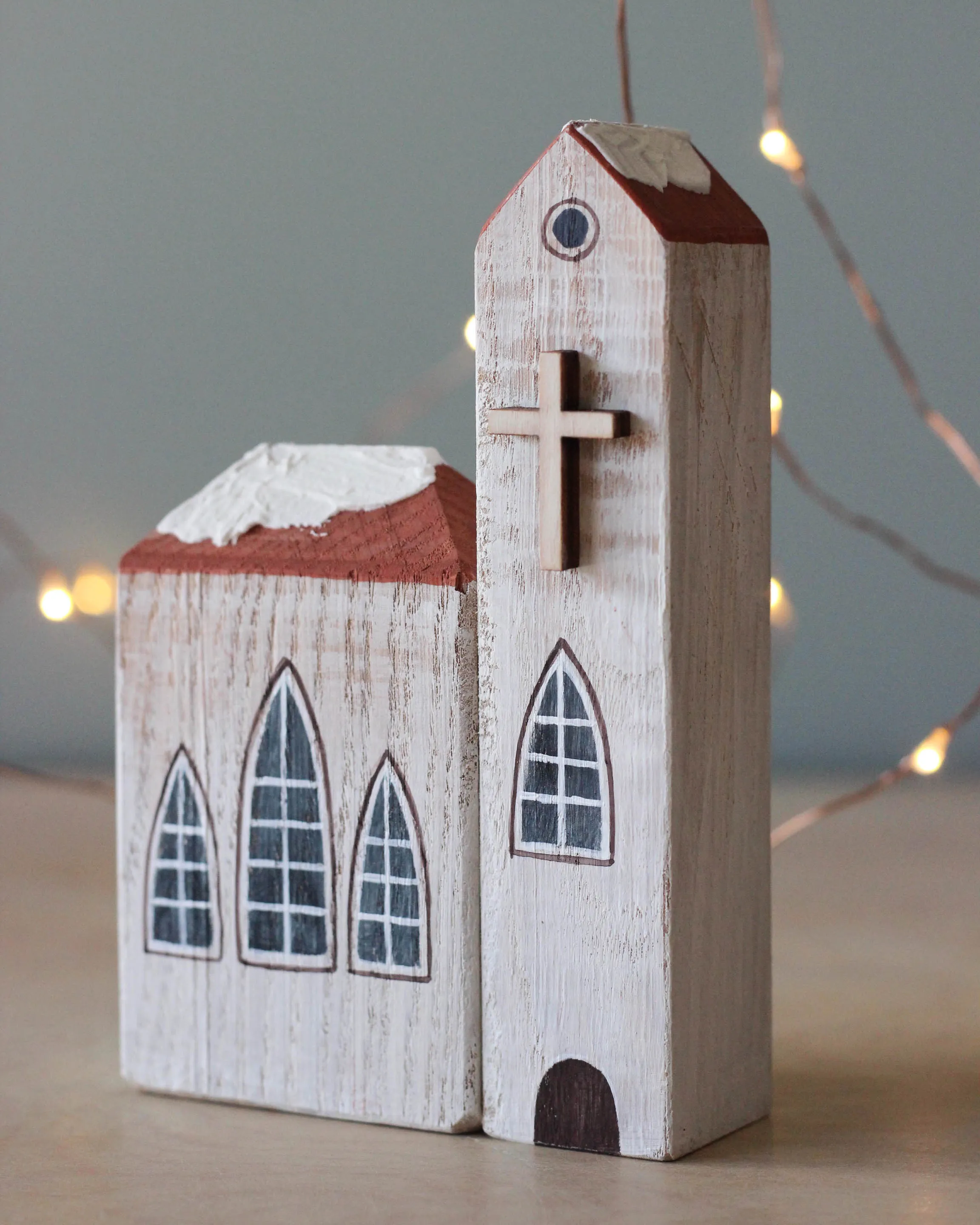 Handmade Wooden Christmas Village