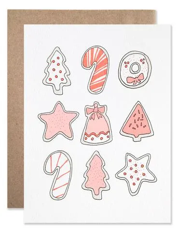 Hartland Brooklyn Card - Neon Christmas Cookies