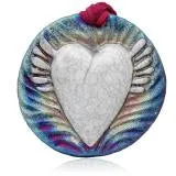 HEART CERAMIC MEDALLION ORNAMENT