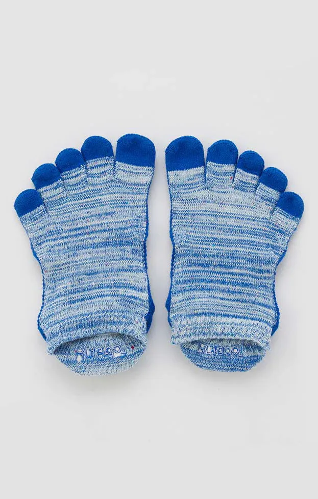 Heather Footie Grip Toe Socks With *Power Pads*