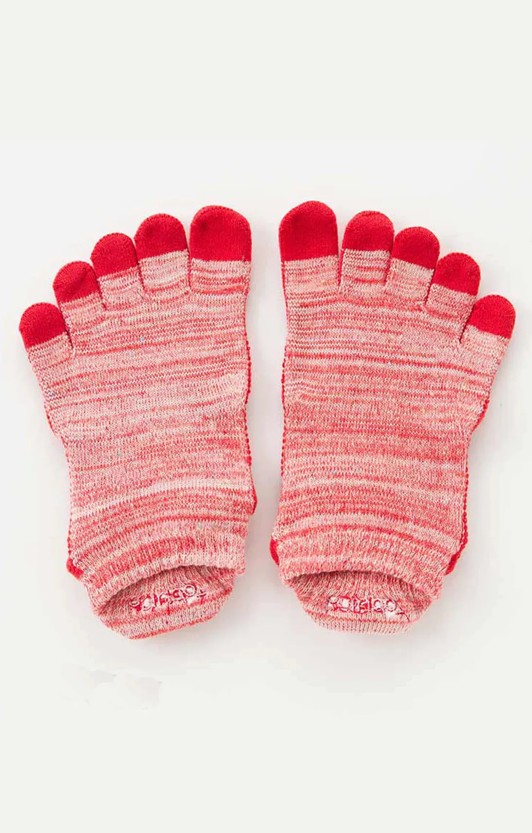 Heather Footie Grip Toe Socks With *Power Pads*