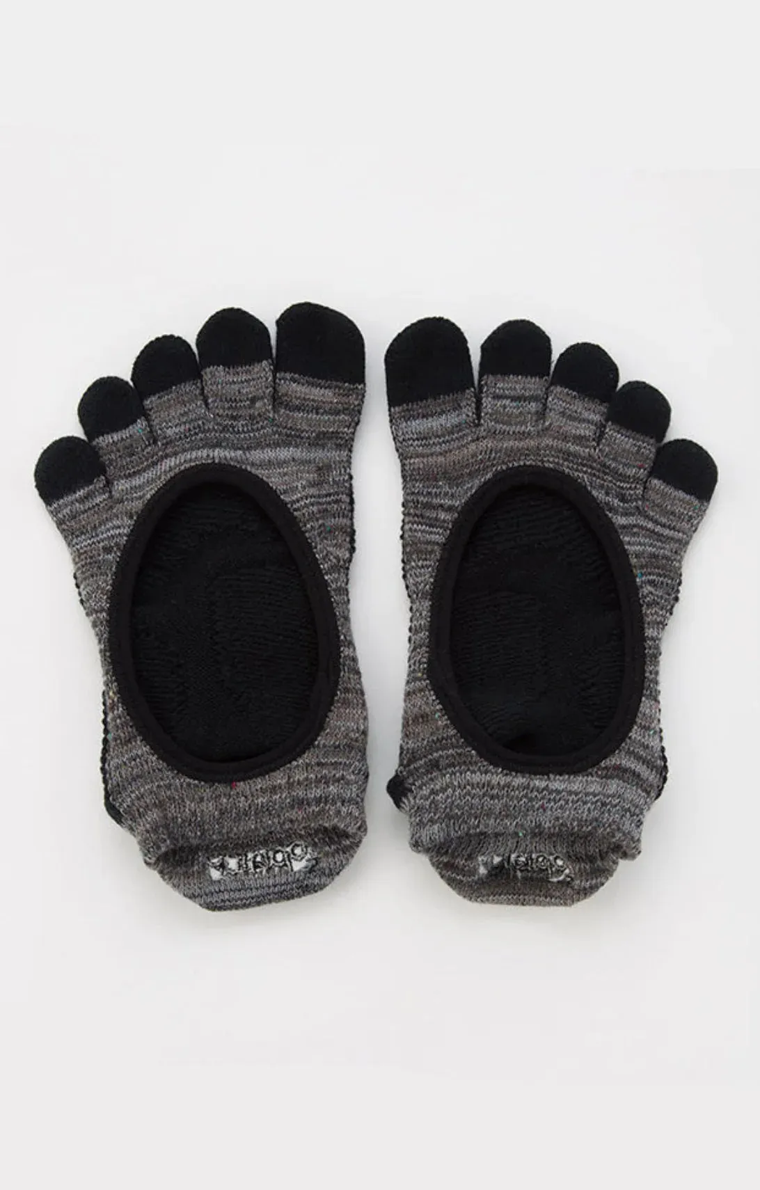 Heather Toe Footie Grip Socks With *Power Pads*