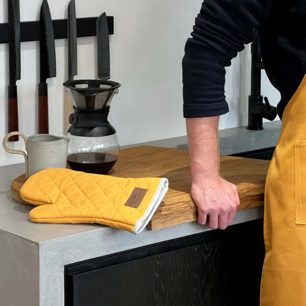 Honey Yellow Cotton Canvas Oven Gauntlet