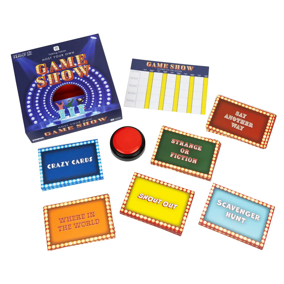 'Host Your Own Game Show' Board Game with Buzzer