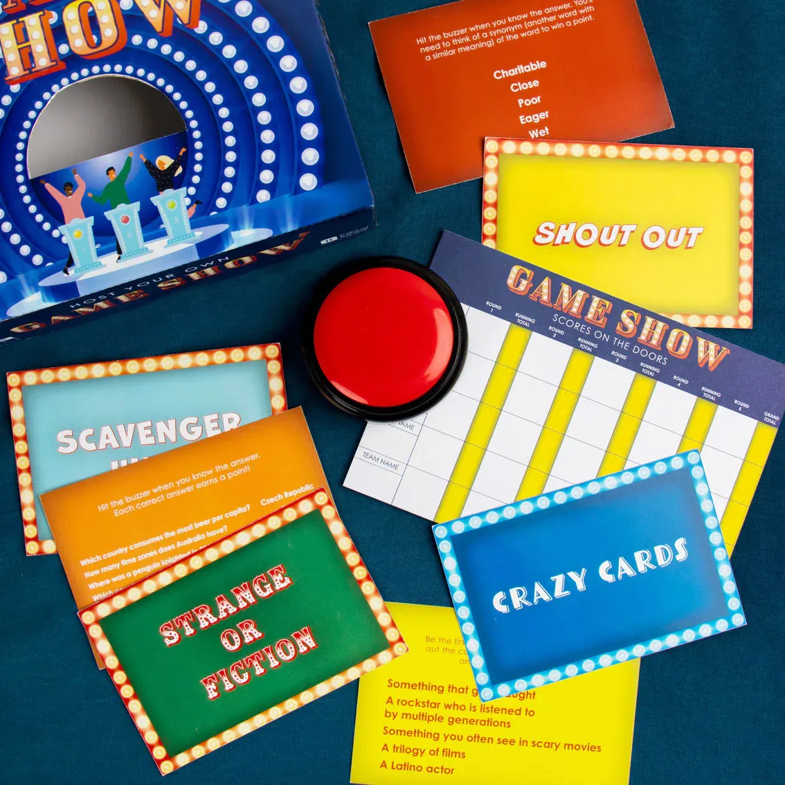 'Host Your Own Game Show' Board Game with Buzzer