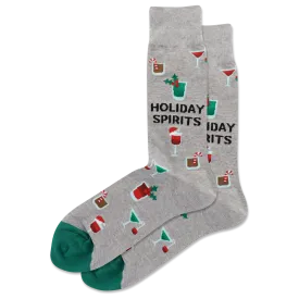 HOTSOX Men's Holiday Spirits Crew Socks