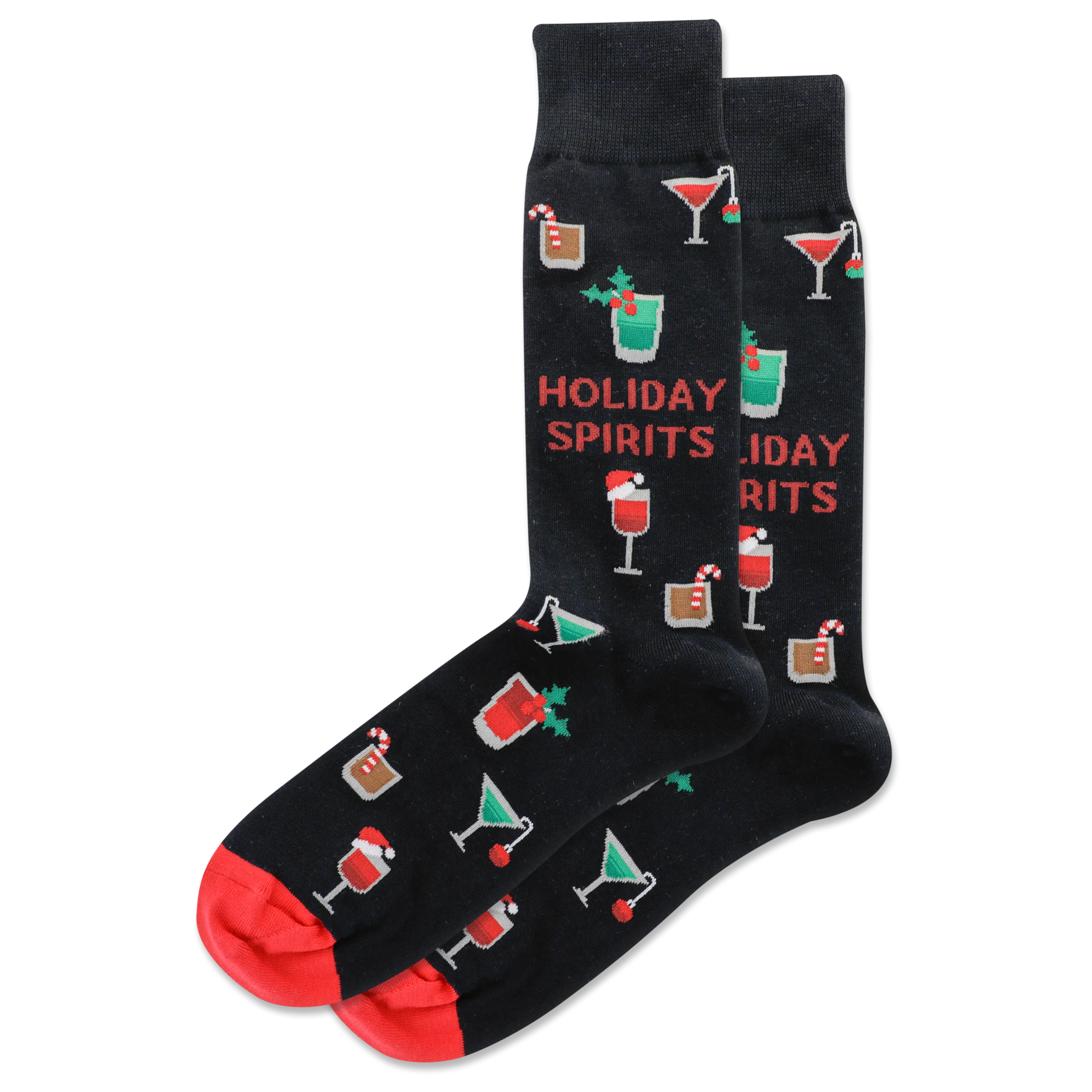 HOTSOX Men's Holiday Spirits Crew Socks