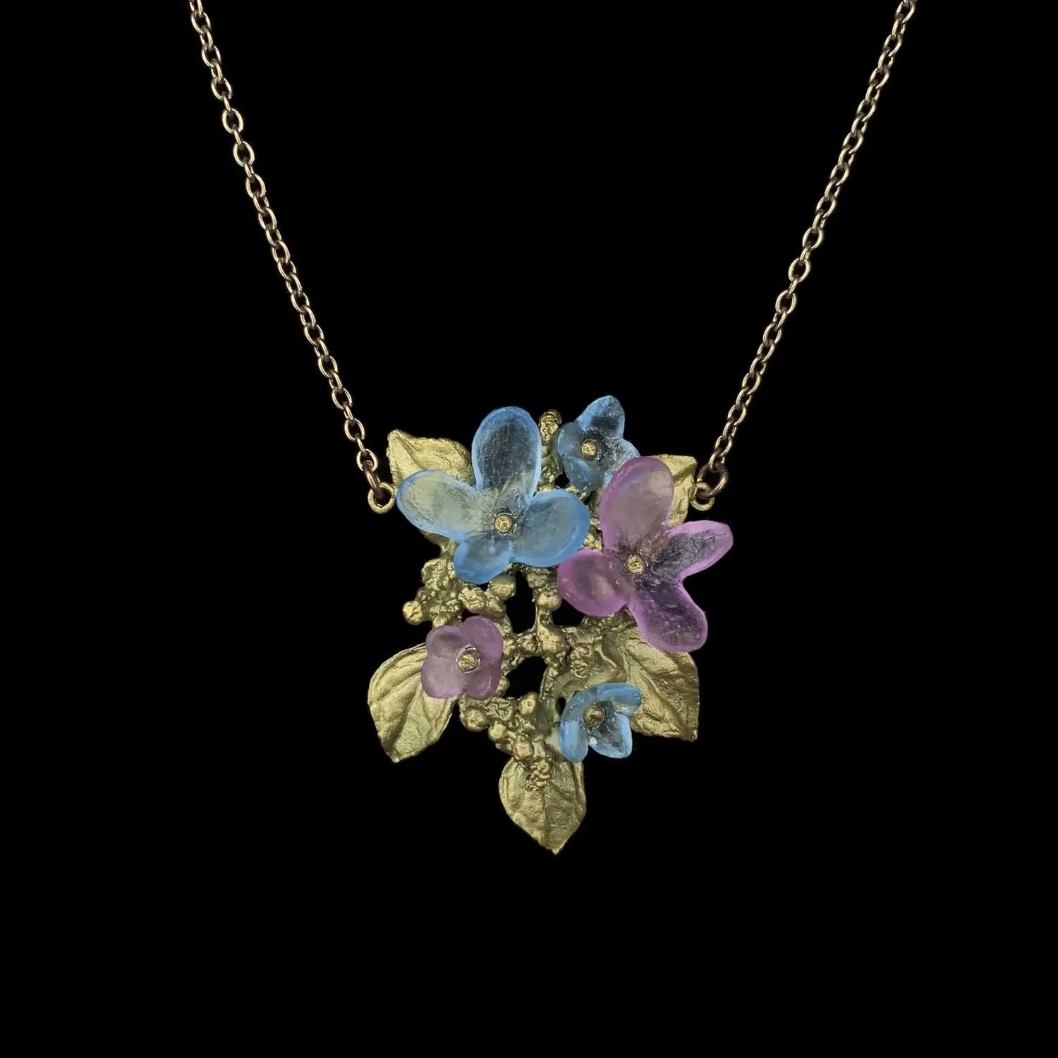 Hydrangea Teller Blue Pendant - Cluster