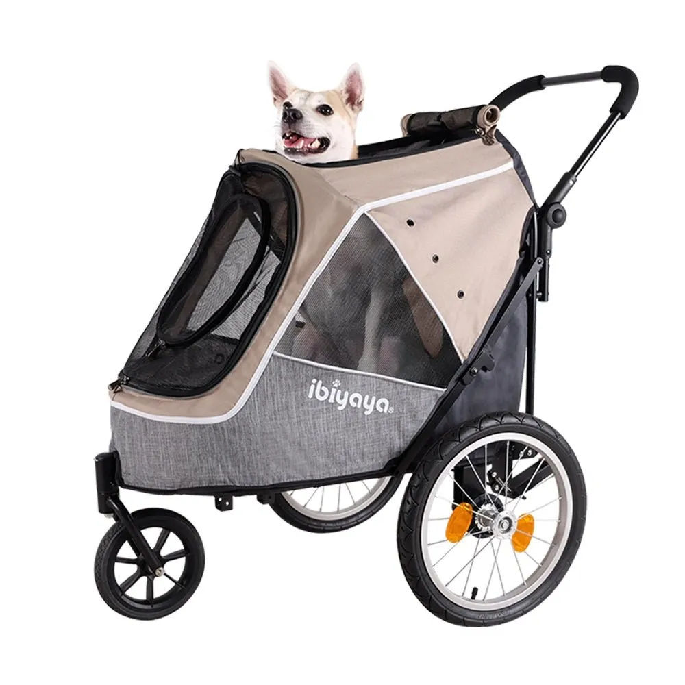 Ibiyaya Happy Pet Trailer / Jogger with Bicycle Attachment 2.0 - Blue