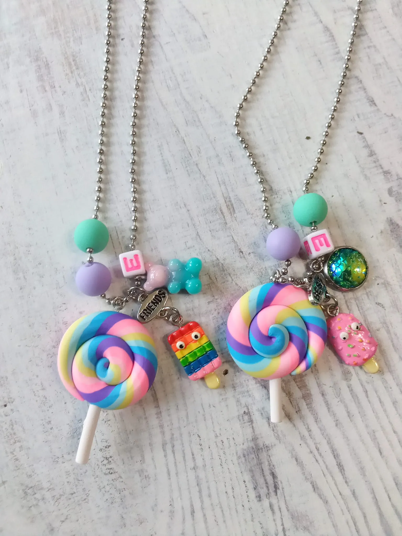 Ice Cream Best Friend Necklaces ll Best Friend Gifts ll Bestie Life