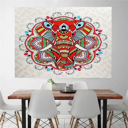 IPRee?? Beach Blanket Yoga Mat Elephant Bohemian Style Tapestry Hanging Curtain Throw Towel Bedspread