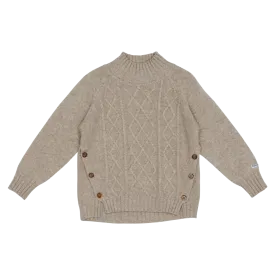 Jos Merino Wool Sweater | Taupe Melange