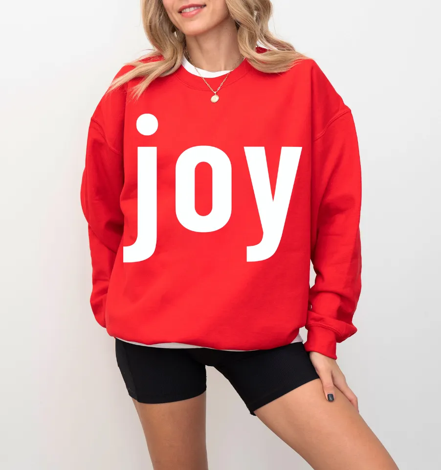 'JOY' Unisex Pullover - RED