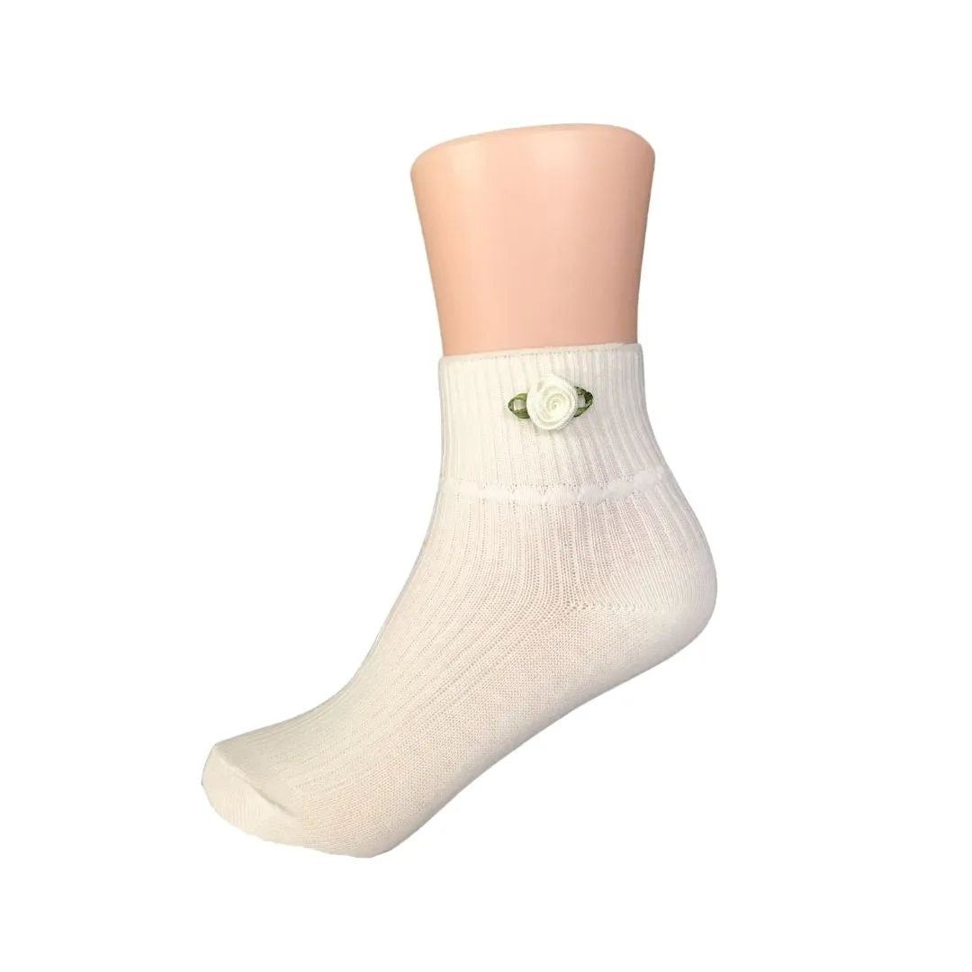 Jrp Girls Rosetta Knee Sock Ivory