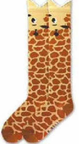 K Bell Wide Mouth Giraffe Knee High Sock