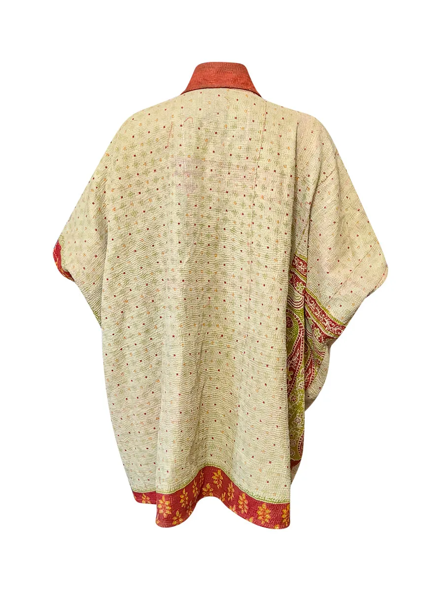 kantha reversible poncho rehanshi