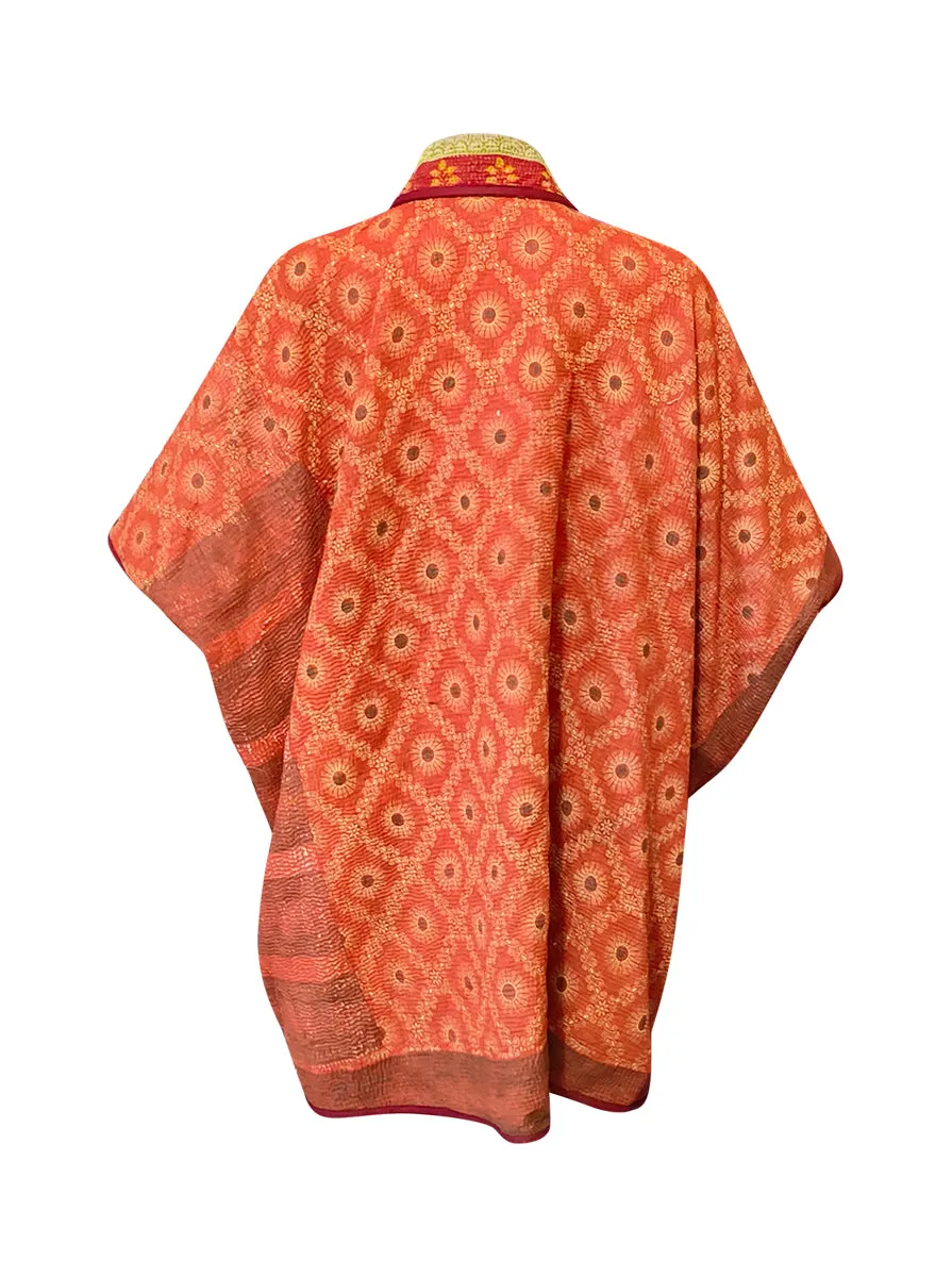 kantha reversible poncho rehanshi