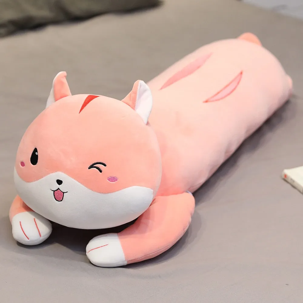 Kawaii Cat Long Pillow Plush