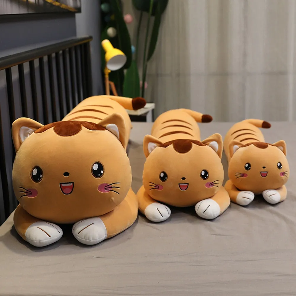 Kawaii Cat Long Pillow Plush