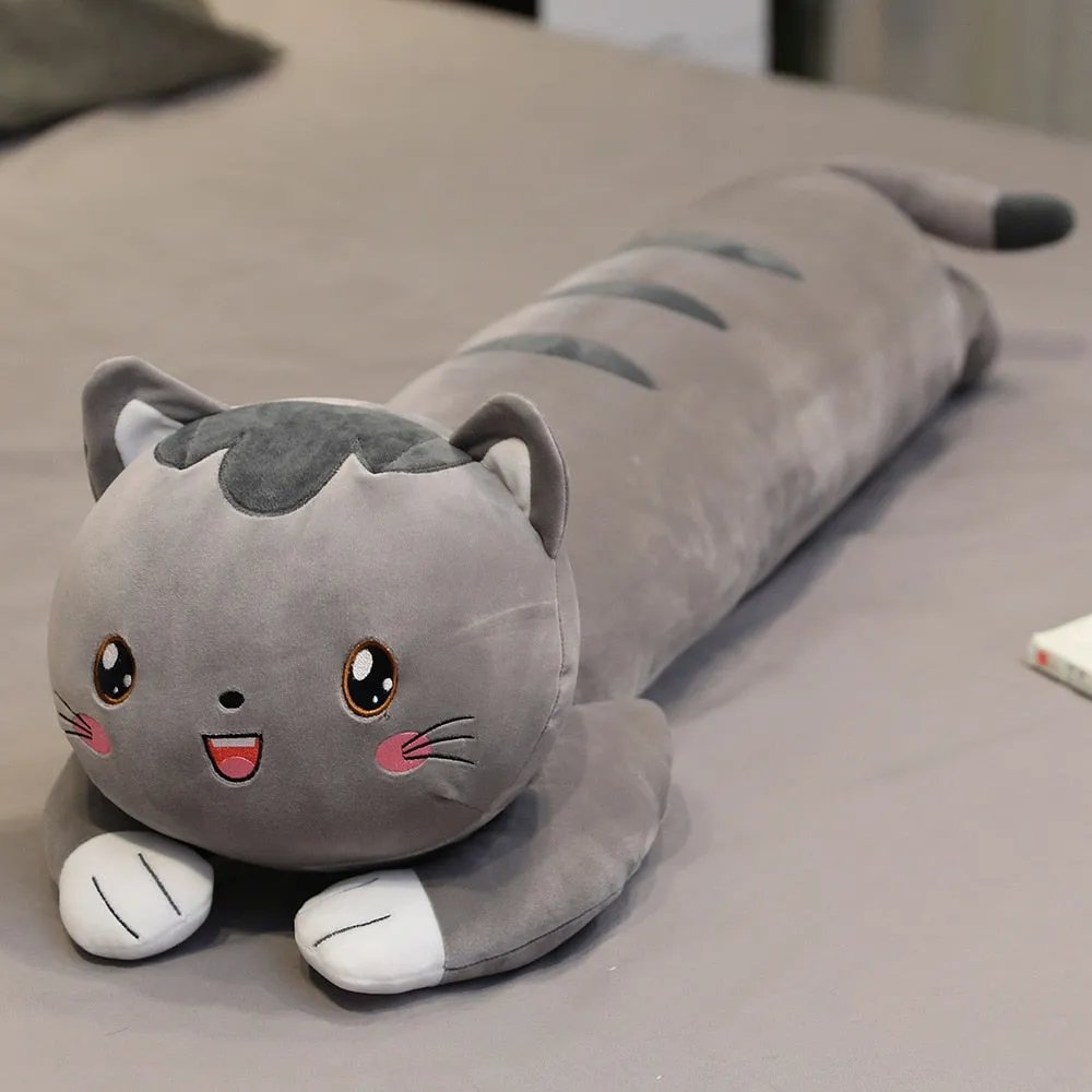 Kawaii Cat Long Pillow Plush