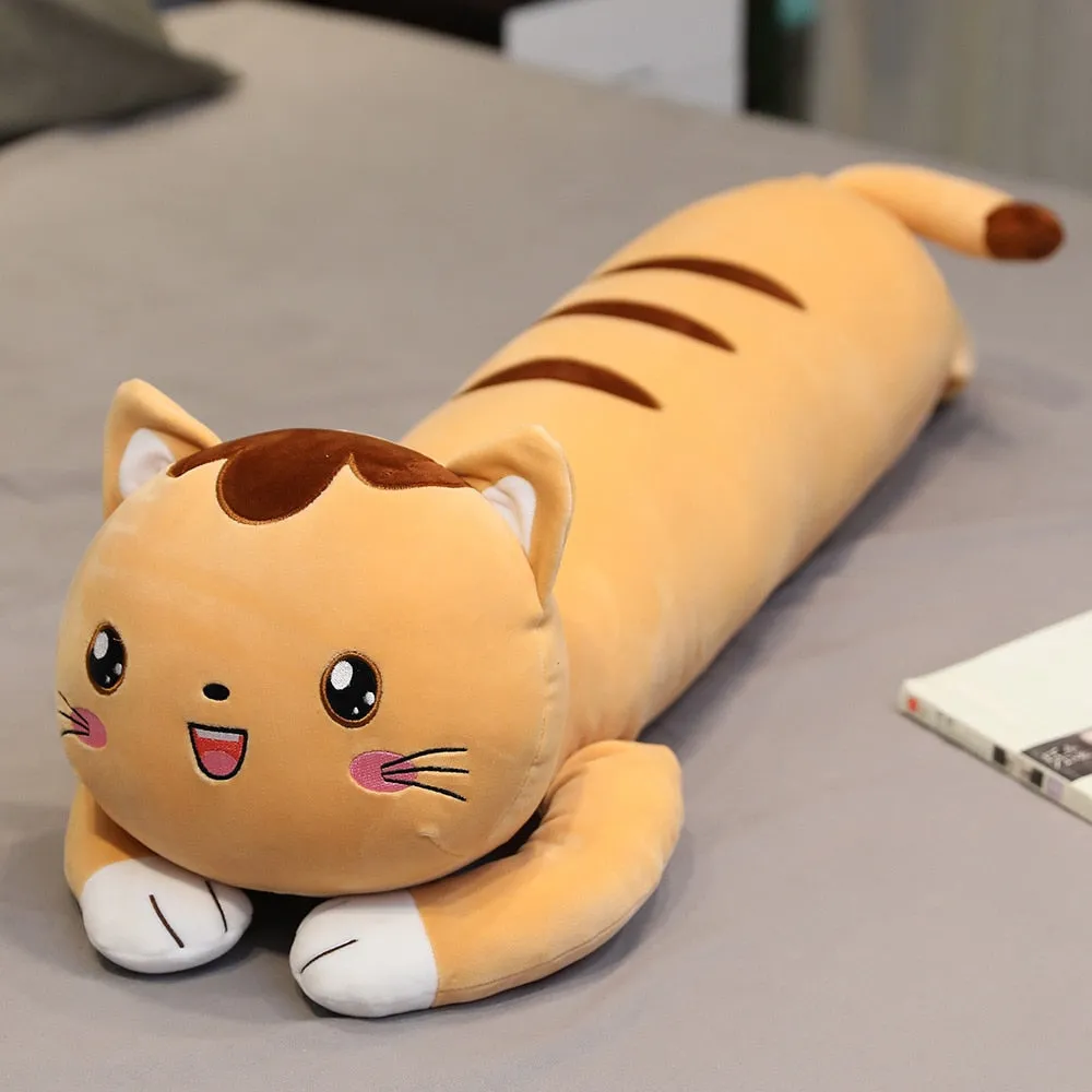 Kawaii Cat Long Pillow Plush