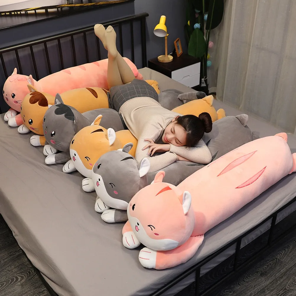 Kawaii Cat Long Pillow Plush