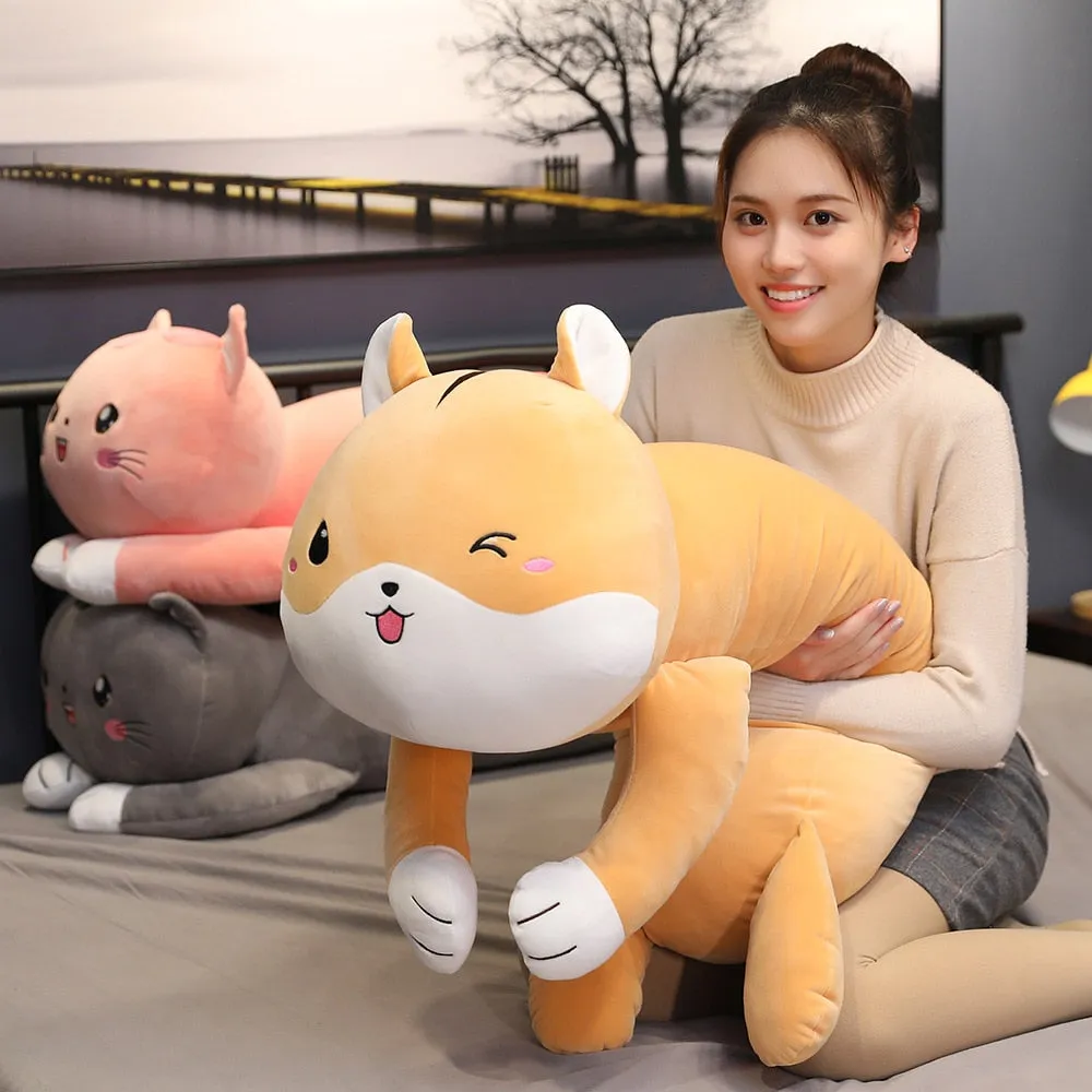 Kawaii Cat Long Pillow Plush