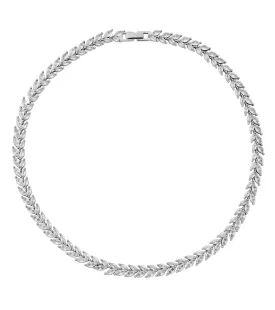 Laurel Necklace Rhodium