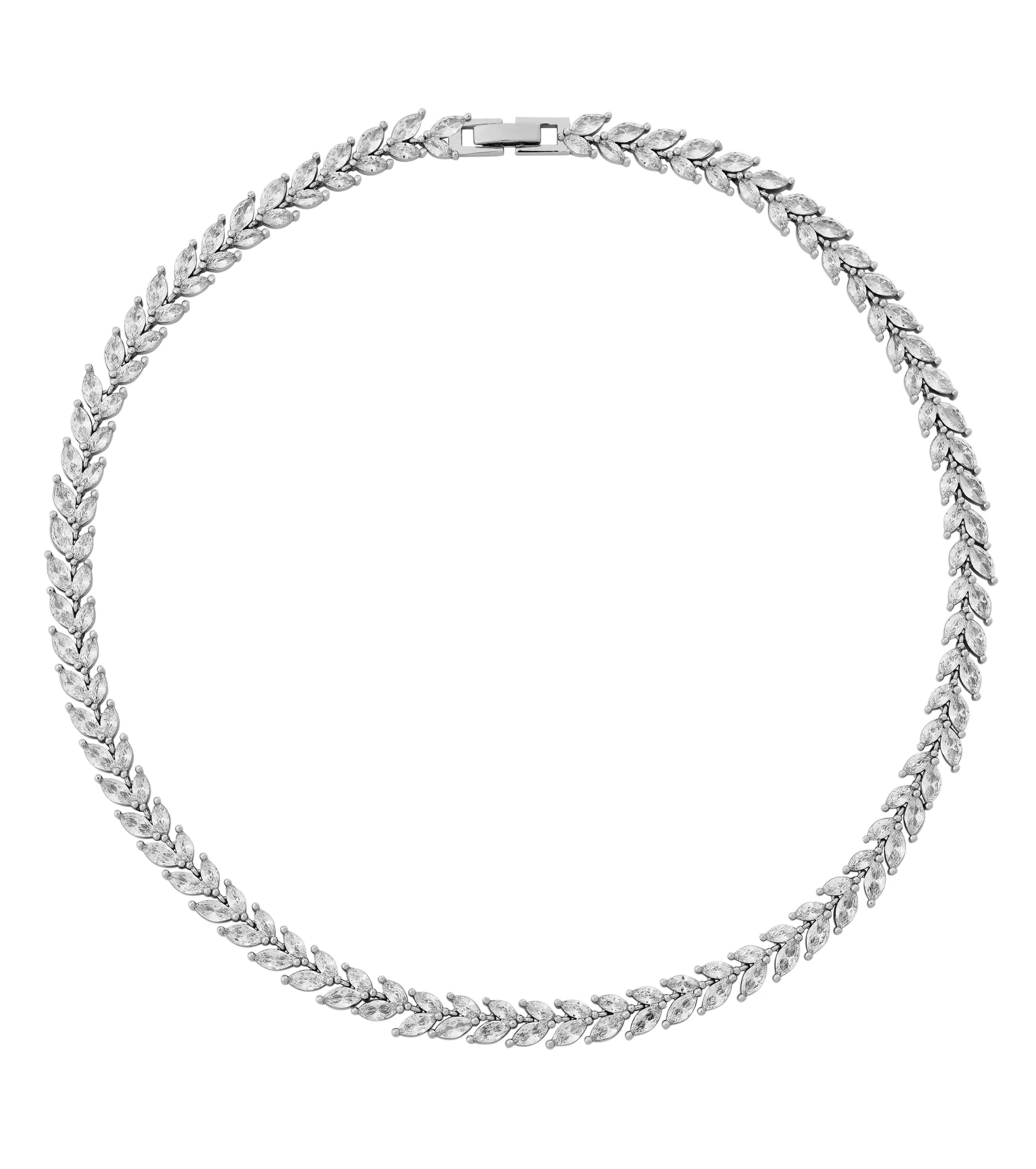 Laurel Necklace Rhodium